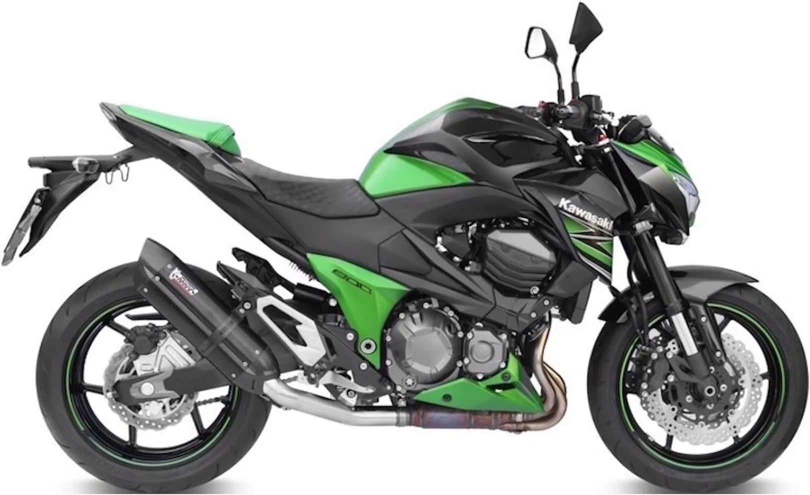 Tubo De Escape Con Homologación Acústica Suono Acero Negro Carbono - Mivv Compatible Con Kawasaki Z 800 (2013-2016)