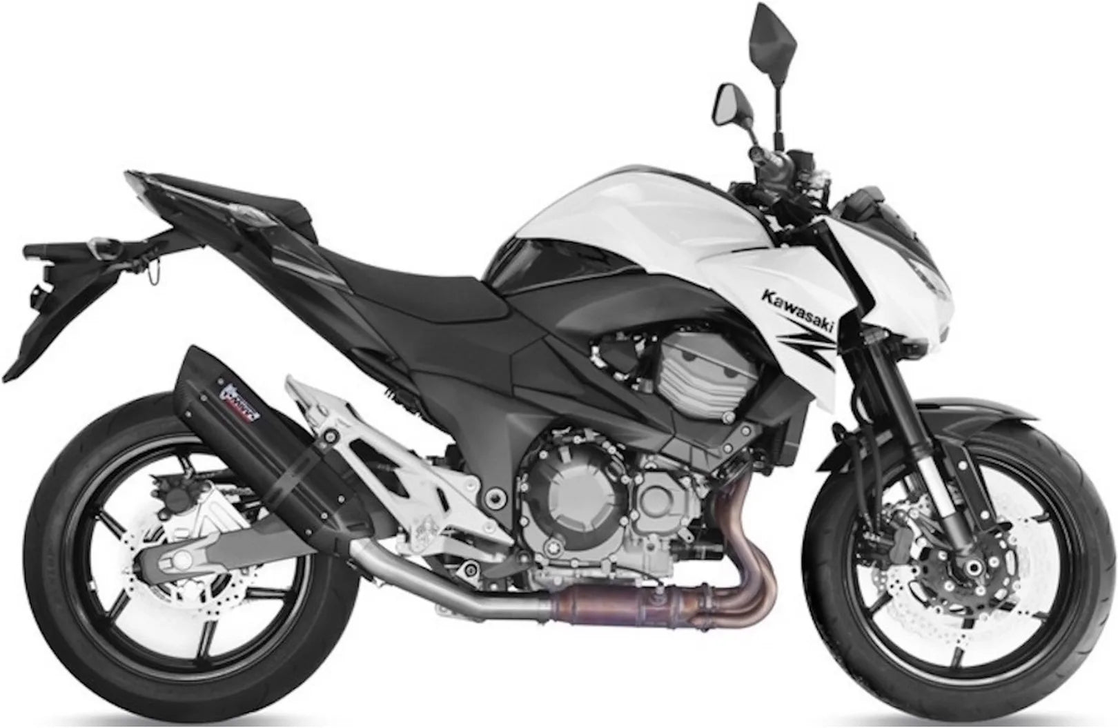 Tubo De Escape Con Homologación Acústica Suono Acero Negro Carbono - Mivv Compatible Con Kawasaki Z 800 E (2013-2016)