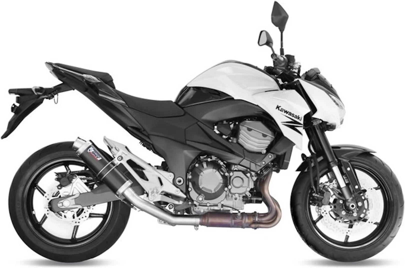 Tubo De Escape Con Homologación Acústica Gp Acero Negro - Mivv Compatible Con Kawasaki Z 800 E (2013-2016)