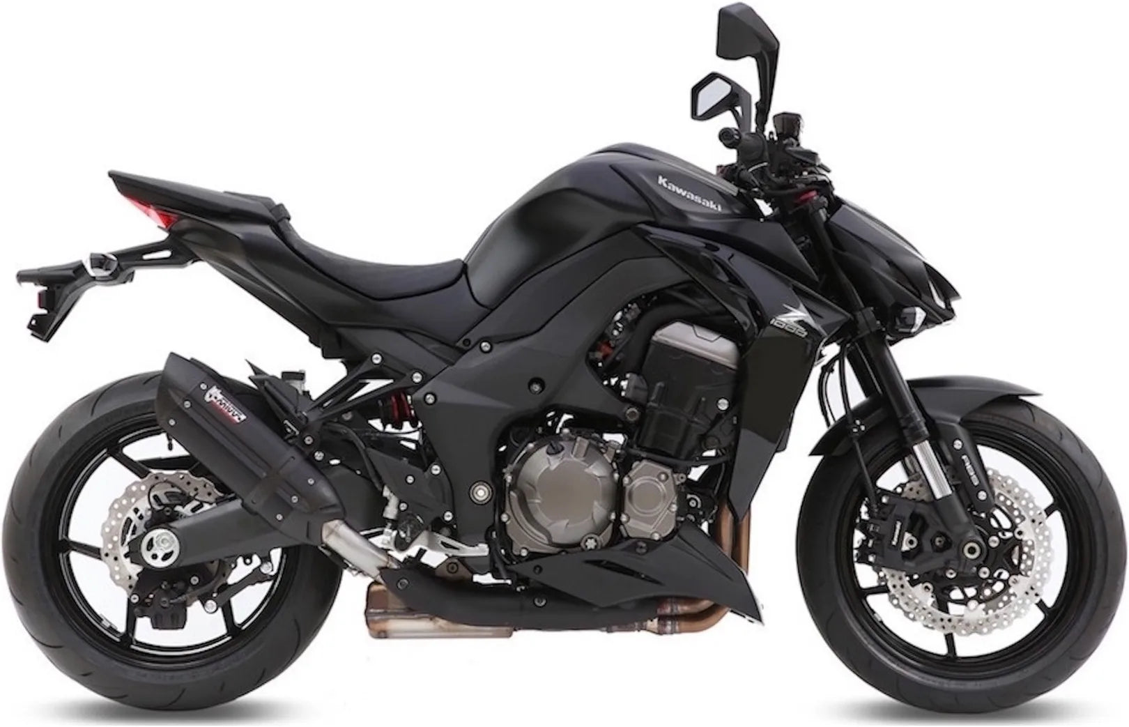 Escape Doble Con Homologación Acústica Suono Acero Negro Carbono - Mivv Compatible Con Kawasaki Z 1000 (2014-2020)