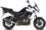 Tubo De Escape Con Homologación Acústica Oval Carbono Carbono - Mivv Compatible Con Kawasaki Versys 1000 (2015-2018)