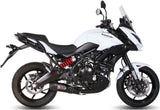 Sistema De Escape Completo Con Catalizador Y Homologación Acústica Oval Carbono Carbono - Mivv Compatible Con Kawasaki Versys 650 (2015-2020)