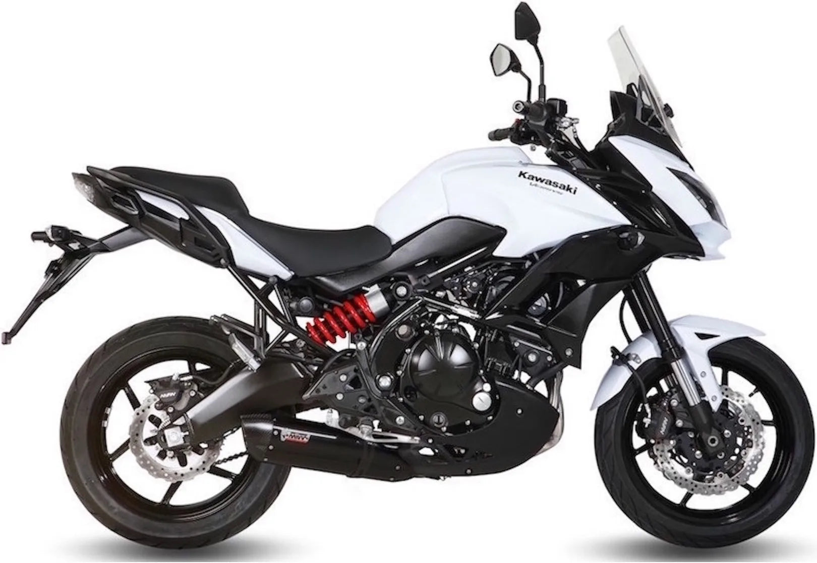 Sistema De Escape Completo Sin Catalizador Y Con Homologación Acústica Suono Acero Negro Carbono - Mivv Compatible Con Kawasaki Versys 650 (2015-2020)