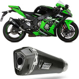 Tubo De Escape Con Homologación Acústica Delta Race Carbono Carbono - Mivv Compatible Con Kawasaki Zx 10R - Rr - Se (2016-2024)