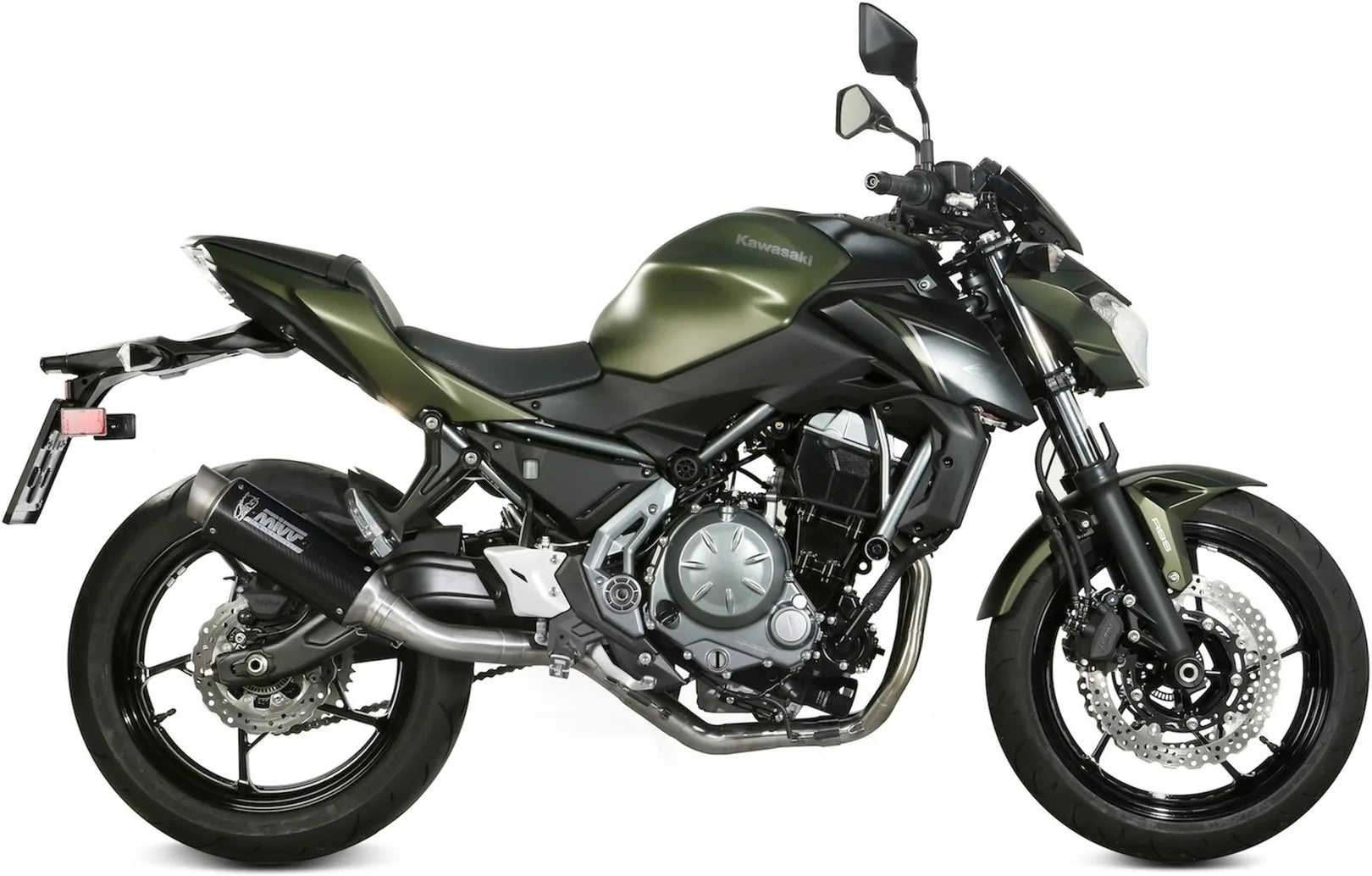 Sistema De Escape Completo Con Catalizador Y Homologación Acústica Gppro Carbono - Mivv Compatible Con Kawasaki Z 650 (2017-2023)
