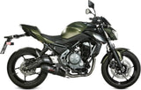 Sistema De Escape Completo Con Catalizador Y Homologación Acústica Oval Carbono Carbono - Mivv Compatible Con Kawasaki Z 650 (2017-2023)