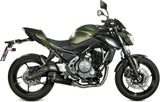 Sistema De Escape Completo Con Catalizador Y Homologación Acústica Delta Race Acero Negro Carbono - Mivv Compatible Con Kawasaki Z 650 (2017-2023)