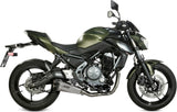 Complete Catalytic Exhaust System With Sound Certification Delta Race Stainless Steel Carbon - Mivv Compatible With Kawasaki Z 650 (2017-2023)