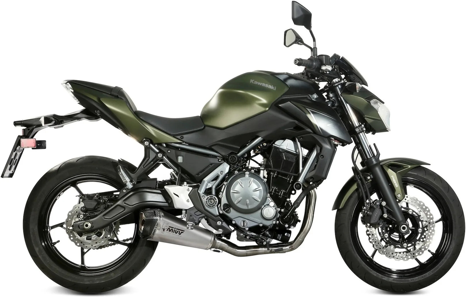 Sistema De Escape Completo Sin Catalizador Y Con Homologación Acústica Delta Race Acero Carbono - Mivv Compatible Con Kawasaki Z 650 (2017-2023)