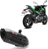 Tubo De Escape Con Homologación Acústica Suono Acero Negro Carbono - Mivv Compatible Con Kawasaki Z 900 (2017-2024)
