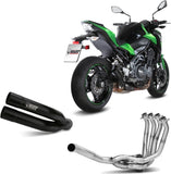 Sistema De Escape Completo Sin Catalizador Y Con Homologación Acústica Double Gun Acero Negro - Mivv Compatible Con Kawasaki Z 900 (2017-2024)