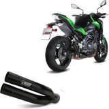 Tubo De Escape Con Homologación Acústica Double Gun Acero Negro - Mivv Compatible Con Kawasaki Z 900 (2017-2024)