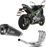 Sistema De Escape Completo Sin Catalizador Y Con Homologación Acústica Delta Race Acero Negro Carbono - Mivv Compatible Con Kawasaki Z 900 (2017-2024)