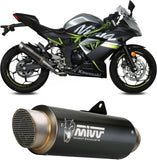 Tubo De Escape Con Homologación Acústica Gppro Acero Negro - Mivv Compatible Con Kawasaki Z 125 (2019-2024)