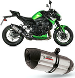 Exhaust Tip With Noise Certification Suono Stainless Steel Carbon - Mivv Compatible With Kawasaki Z 900 (2020-2024)