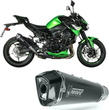Exhaust Tip With Noise Certification Delta Race Steel Black Carbon - Mivv Compatible With Kawasaki Z 900 (2020-2024)
