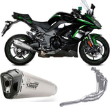 Sistema De Escape Completo Sin Catalizador Y Con Homologación Acústica Delta Race Acero Carbono - Mivv Compatible Con Kawasaki Ninja 1000 Tourer (2020-2024)