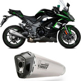 Tubo De Escape Con Homologación Acústica Delta Race Acero Carbono - Mivv Compatible Con Kawasaki Ninja 1000 Sx (2020-2024)