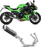 Sistema De Escape Completo Con Catalizador Y Homologación Acústica Gppro Carbono Carbono - Mivv Compatible Con Kawasaki Z 650 (2024)