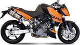 Escape Doble Sin Catalizador Con Homologación Acústica Suono Acero Carbono - Mivv Compatible Con Ktm 990 Super Duke (2005-2011)
