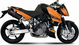 Doble Salida De Escape Con Catalizador Y Homologación Acústica Suono Acero Negro Carbono - Mivv Compatible Con Ktm 990 Super Duke (2005-2011)