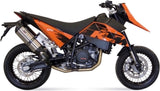 Escape Doble Sin Catalizador Con Homologación Acústica Suono Acero Carbono - Mivv Compatible Con Ktm 690 Sm (2007-2012)