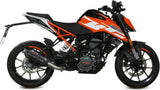 Non-Catalytic Exhaust Tip With Sound Certification Suono Steel Black Carbon - Mivv Compatible With Ktm 125 Duke (2017-2020)