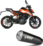 Tubo De Escape Con Homologación Acústica X-M1 Acero Negro - Mivv Compatible Con Ktm 125 Duke (2017-2020)