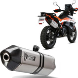 Exhaust Tip With Noise Certification Speed Edge Stainless Steel Carbon - Mivv Compatible With Ktm 790 Adventure R (2019-2020)