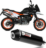 Tubo De Escape Con Homologación Acústica Oval Acero Negro Carbono - Mivv Compatible Con Ktm 890 Smt (2023-2024)