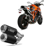 Escape Doble Con Homologación Acústica Mk3 Acero Negro - Mivv Compatible Con Ktm Duke 1290 (2014-2019)