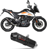 Tubo De Escape Con Homologación Acústica Oval Carbono Carbono - Mivv Compatible Con Ktm 390 Adventure (2020-2024)