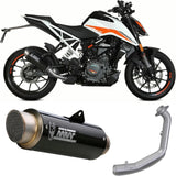Sistema De Escape Completo Sin Catalizador Y Con Homologación Acústica Gppro Carbono - Mivv Compatible Con Ktm 125 Duke (2021-2023)