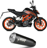 Tubo De Escape Con Homologación Acústica X-M1 Acero Negro - Mivv Compatible Con Ktm 390 Duke (2021-2023)