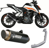 Sistema De Escape Completo Sin Catalizador Y Con Homologación Acústica Gppro Acero Negro - Mivv Compatible Con Ktm 390 Duke (2021-2023)