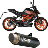 Tubo De Escape Con Homologación Acústica Gppro Acero Negro - Mivv Compatible Con Ktm 125 Duke (2021-2023)