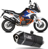 Tubo De Escape Con Homologación Acústica Speed Edge Acero Negro Carbono - Mivv Compatible Con Ktm 1290 Super Adventure - R - S - T (2021-2024)
