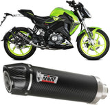Sistema De Escape Completo Con Catalizador Y Homologación Acústica Gp Acero Negro Carbono - Mivv Compatible Con Keeway Rkf 125 (2021-2024)