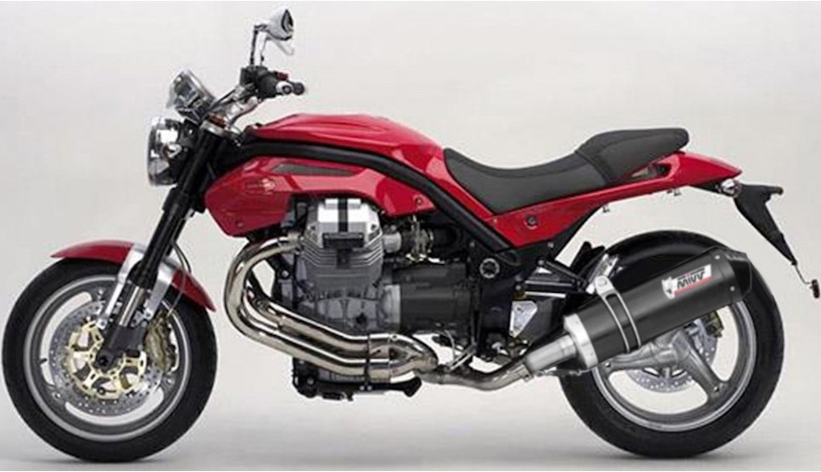 Non-Catalytic Exhaust Tip With Sound Certification Oval Carbon Carbon - Mivv Compatible With Moto Guzzi Griso 850 (2006-2011)