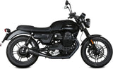 Escape Doble Sin Catalizador Con Homologación Acústica Ghibli Acero Negro - Mivv Compatible Con Moto Guzzi V7 Iii (2017-2020)