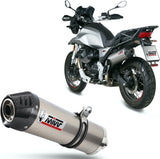 Exhaust Tip With Noise Certification Oval Titanium Carbon - Mivv Compatible With Moto Guzzi V85 Tt (2019-2024)
