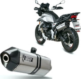 Tubo De Escape Con Homologación Acústica Speed Edge Acero Carbono - Mivv Compatible Con Moto Guzzi V85 Tt (2019-2024)
