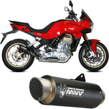 Tubo De Escape Con Homologación Acústica Gppro Carbono - Mivv Compatible Con Moto Guzzi V 100 Mandello 1000 (2022-2024)