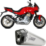 Tubo De Escape Con Homologación Acústica Delta Race Acero Carbono - Mivv Compatible Con Moto Guzzi V 100 Mandello 1000 (2022-2024)