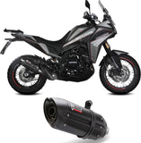 Exhaust Tip With Noise Certification Suono Steel Black Carbon - Mivv Compatible With Moto Morini X-Cape 649 (2021-2024)
