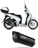 Sistema De Escape Completo Sin Catalizador Y Con Homologación Acústica Mover Acero Negro - Mivv Compatible Con Honda Sh 125 (2013-2016)
