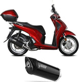 Sistema De Escape Completo Con Catalizador Y Homologación Acústica Mover Acero Negro - Mivv Compatible Con Honda Sh 125 (2017-2019)