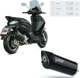 Tubo De Escape Con Catalizador Y Homologación Acústica Mover Acero Negro - Mivv Compatible Con Piaggio Beverly 300 (2010-2020)