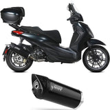 Tubo De Escape Con Catalizador Y Homologación Acústica Mover Acero Negro - Mivv Compatible Con Piaggio Beverly 300 (2021-2024)