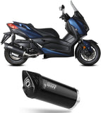 Catalytic Exhaust Tip With Sound Certification Mover Steel Black - Mivv Compatible With Yamaha X-Max 400 (2017-2020)